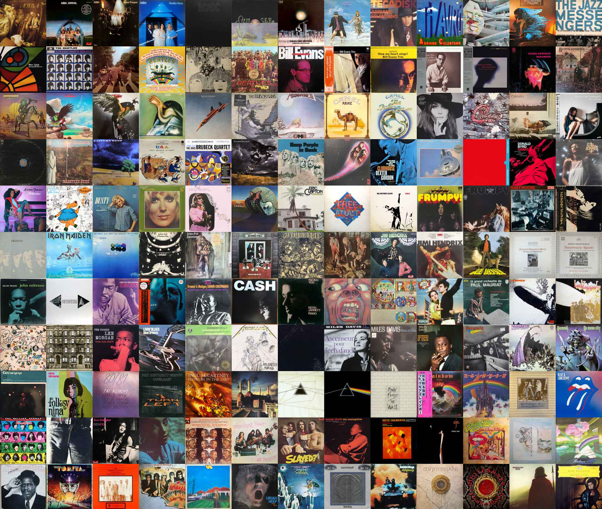 Коллаж из обложек некоторых моих пластинок (discogs)