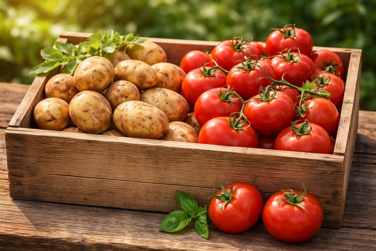    Картошку и томаты нельзя хранить вместе, и этому есть научно объяснимая причина