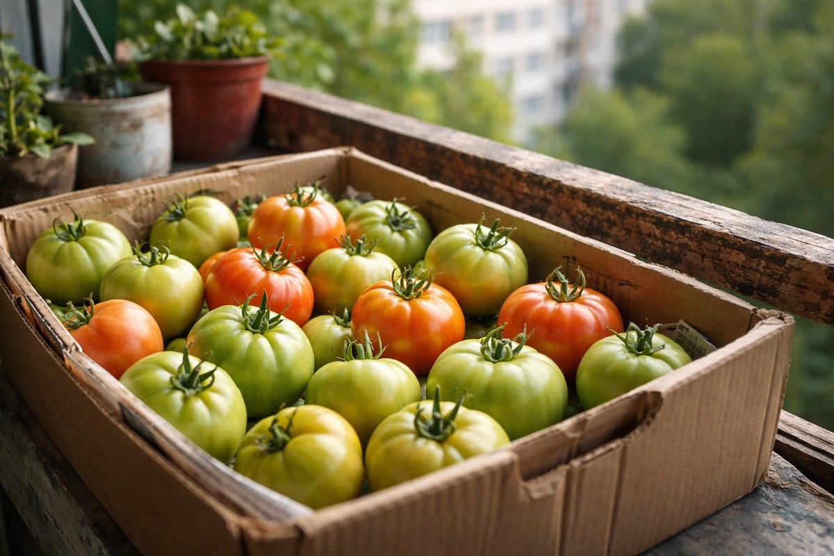    Наши мамы и бабушки уже давно раскрыли секрет созревания помидоров