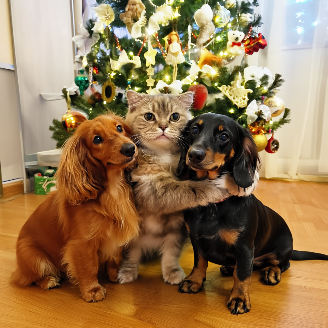 Слева направо-Лилу, Плюша и Няша.