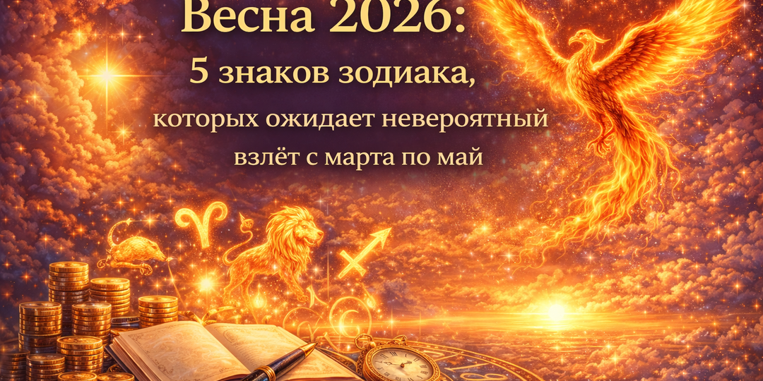 Весна 2026: 5 знаков зодиака, которых ожидает невероятный взлёт с марта по май