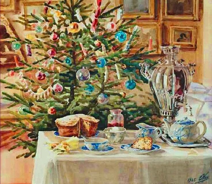 Великая княгиня Ольга Александровна Романова. Рождественский натюрморт. 1935. Аукционный дом «Bruun Rasmussen's auctions»