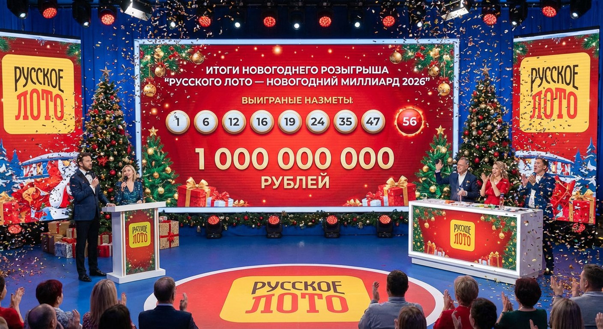 Один миллиард рублей, выигранный в лотерее, был поровну распределен между тремя победителями, купившими билеты в Свердловской, Новосибирской и Тюменской областях.