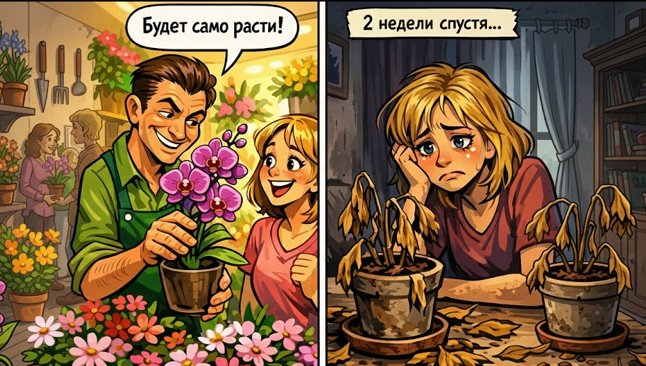 «Оно само будет расти!» - самый наглый обман в цветочном магазине.