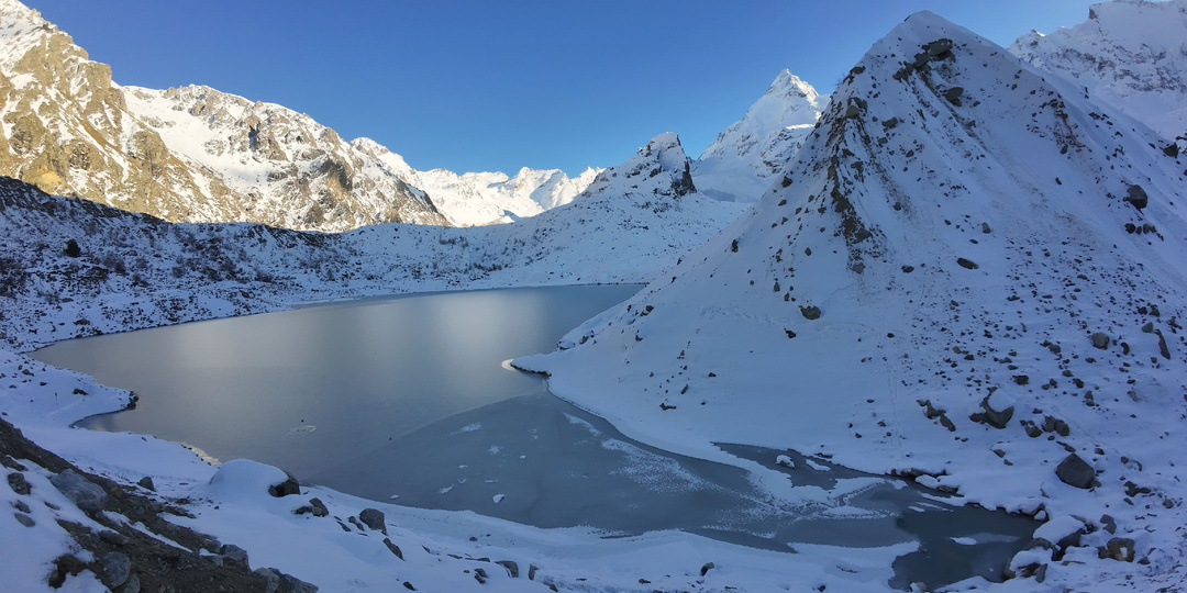 Озера Башкара и Лапа, Башкаринский ледник. КБР. 16.11.2025