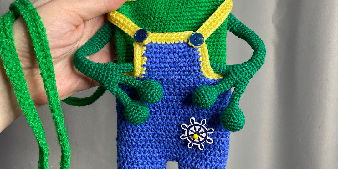 Мастер-Класс крючком: Сумка-чехол для телефона "Лягушка"