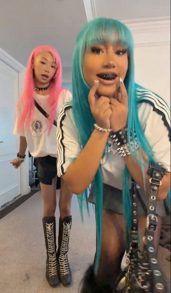    Источник: North Kardashian West/TIkTok | Видео были опубликованы в аккаунте TikTok под названием «Ким и Норт».