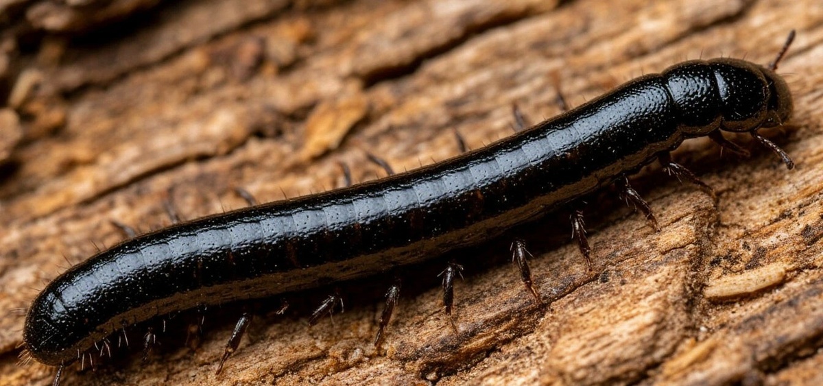 Личинка плоскотелки (короеда)