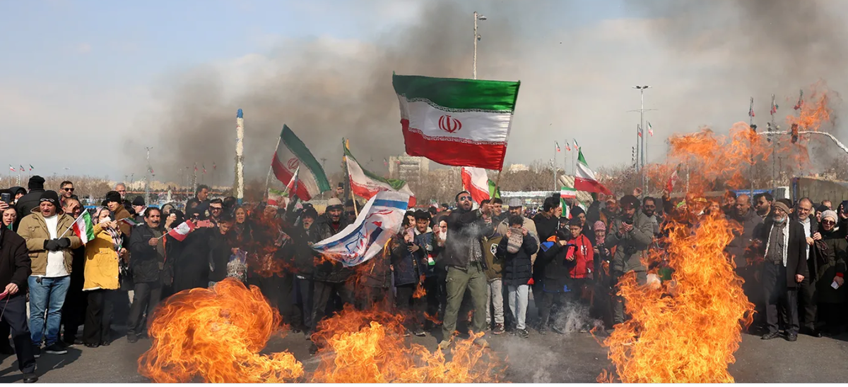 Митингующие в Иране (изображение взято из открытых источников)