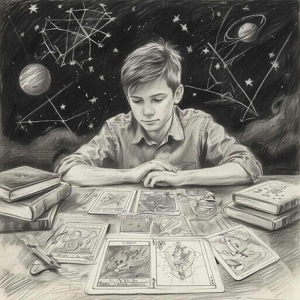 Астрология. Иллюстрация сгенерирована нейросетью