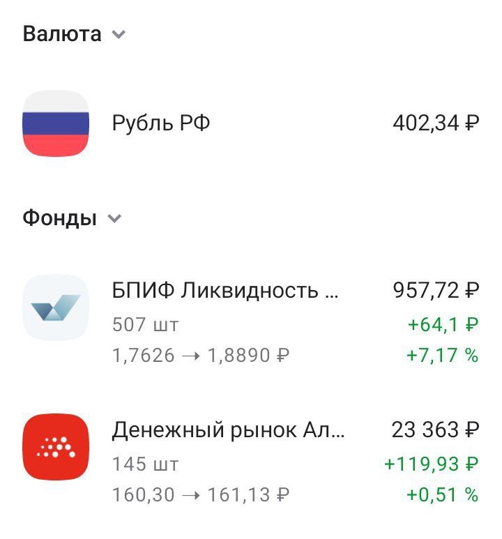 Паи фонда АКММ в приложении Альфа-инвестиции