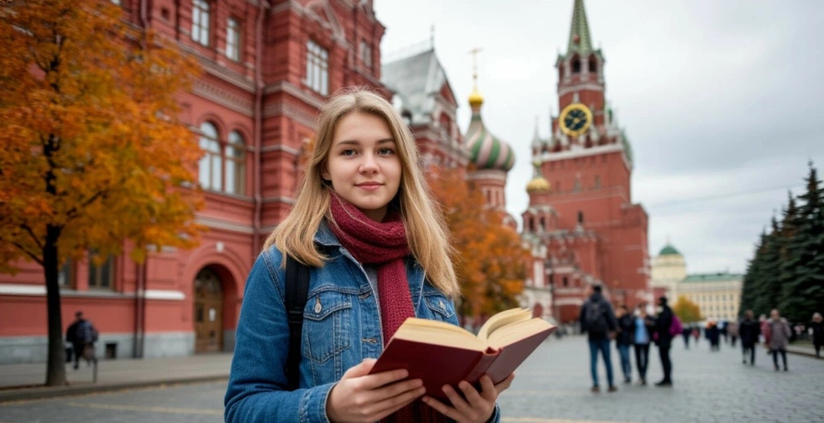 Обложку создала в приложении ИИ, Москва и студентка...я была студентка заочница!