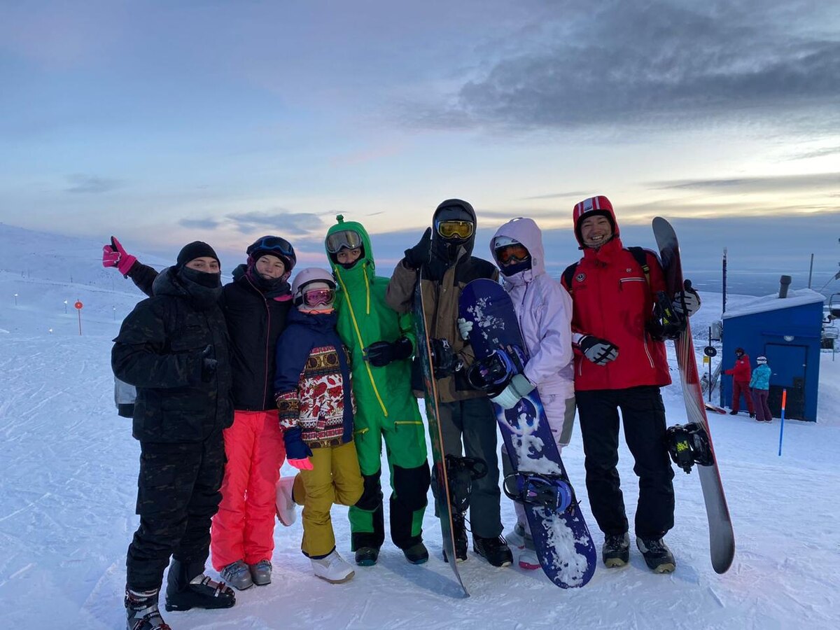 наша большая компания в Хибинах. Биг Вуд