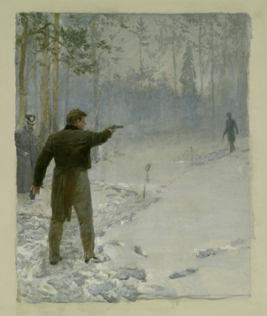 Серов В.А. Дуэль Пьера с Долоховым. 1952 г