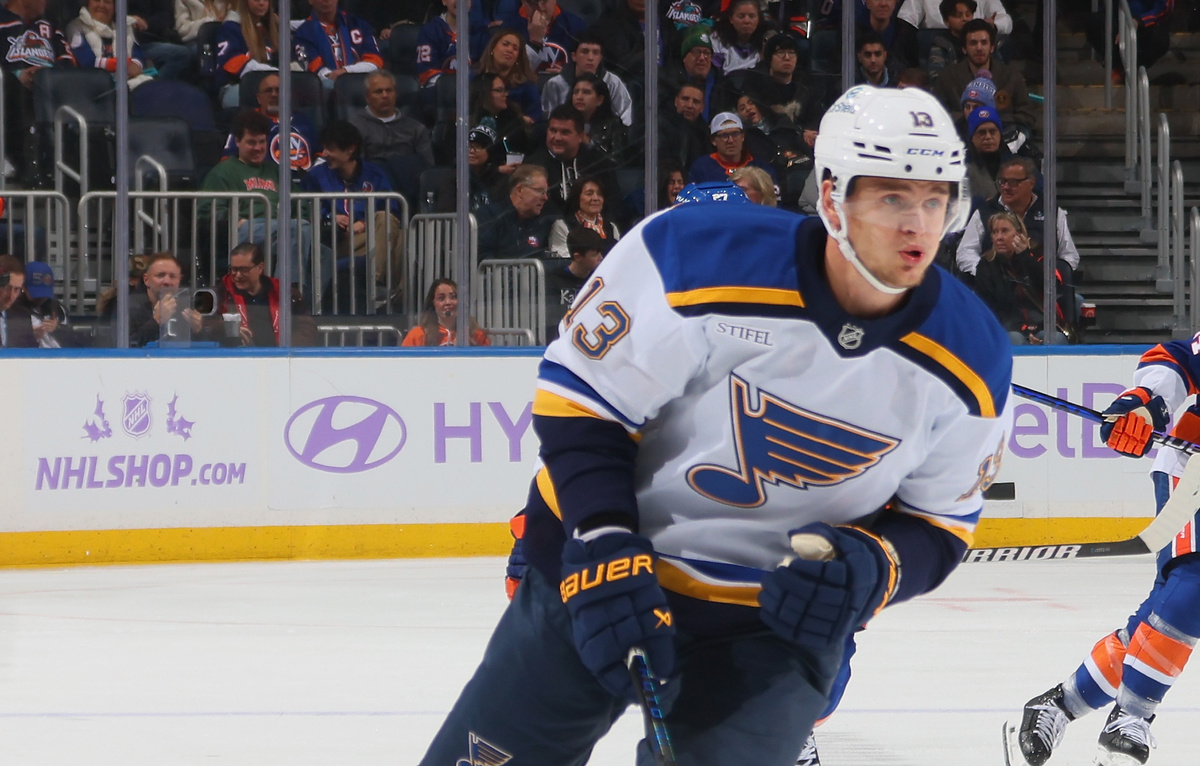    Нападающий "Сент-Луиса" Алексей Торопченко  Bruce Bennett/Getty Images