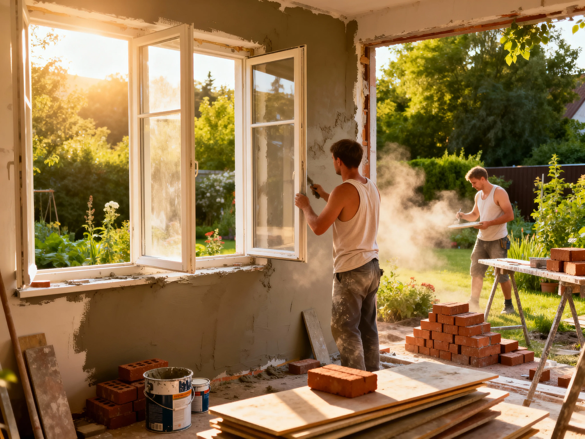 На фото — мечта про идеальный летний ремонт. В статье — инструкция, как сделать его идеальным, если за окном зима.