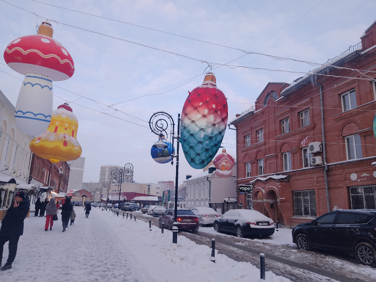 Фото автора, новогодний Ульяновск улица Федерации