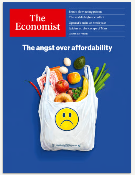 Обложка The Economist за январь 2026 года