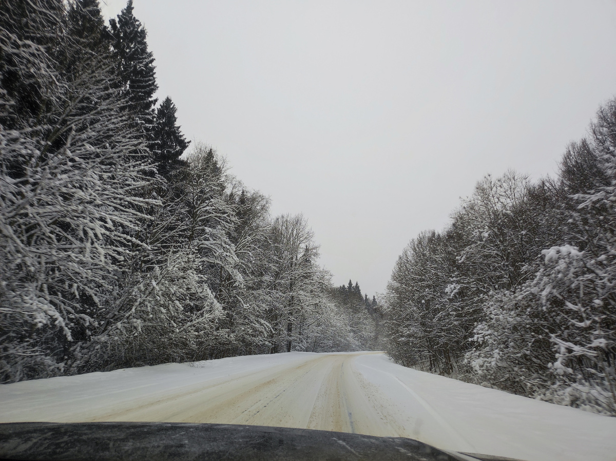 На такой красивой дороге нам бы пришлось долго ждать попутку до заправки.
