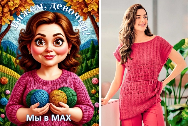 Туника спицами