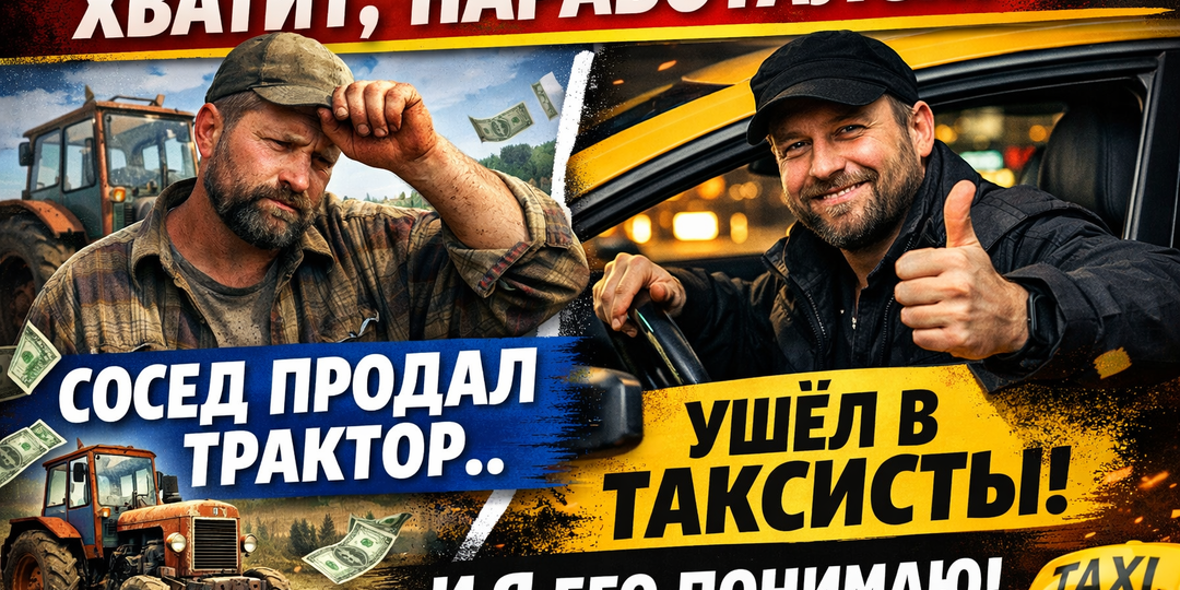 «Хватит, наработался»: мой сосед продал трактор и ушёл в таксисты, и я его понимаю