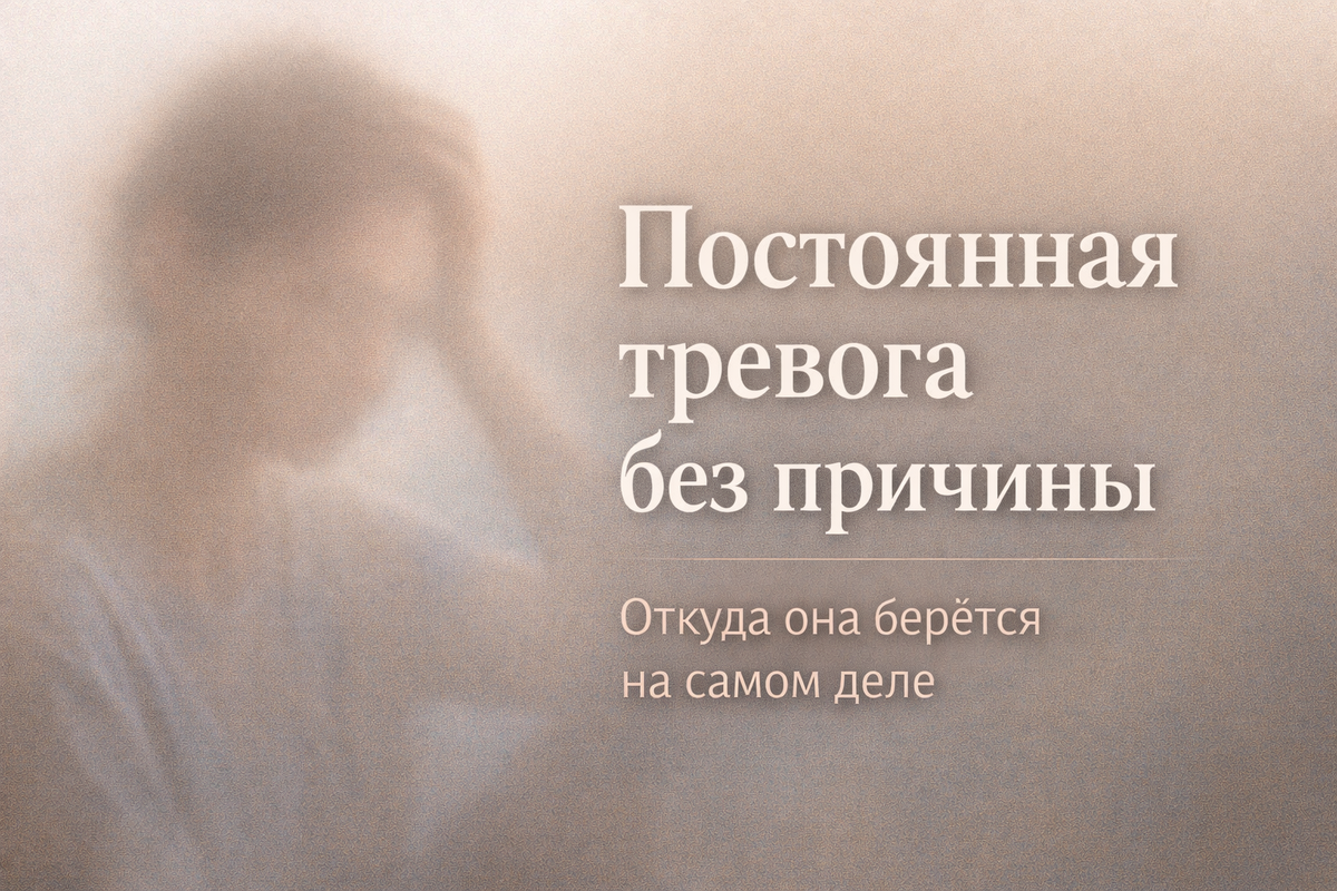 Постоянная тревога без причины: откуда она берётся на самом деле