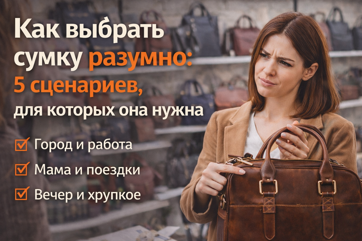 У каждой сумки своё предназначение, поэтому сумку лучше брать под свои задачи, а не потому что красивая.