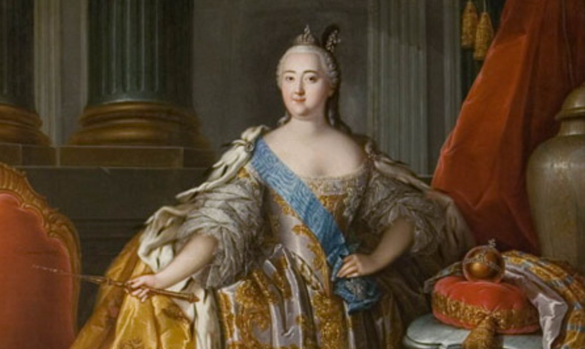 Фрагмент коронационного портрета императрицы Елизаветы Петровны