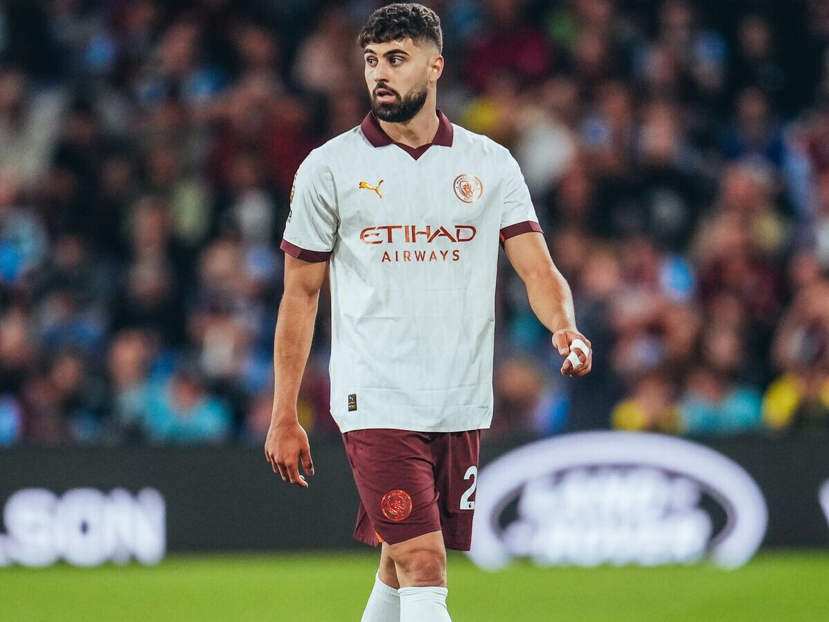    Защитник "Манчестер Сити" Йошко Гвардиол в матче АПЛ | © пресс-служба клуба "Манчестер Сити"