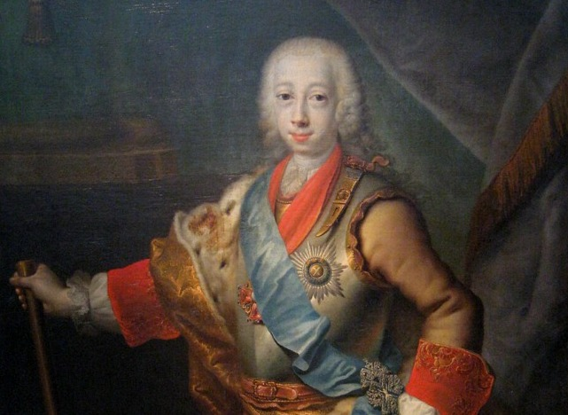 Фрагмент работы Г. Х. Гроота показывает нам Пётра Фёдоровича в бытность Великим князем. 