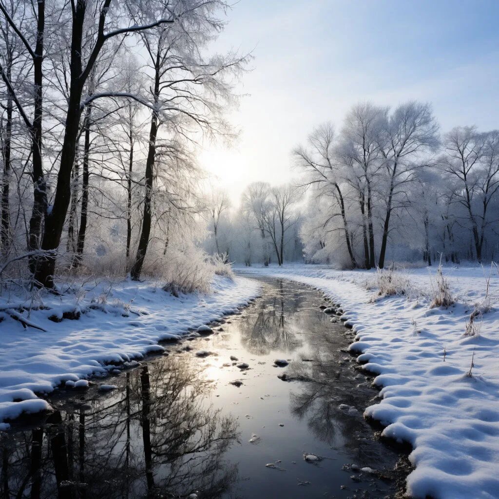 Морозный декабрь по версии Алиса AI