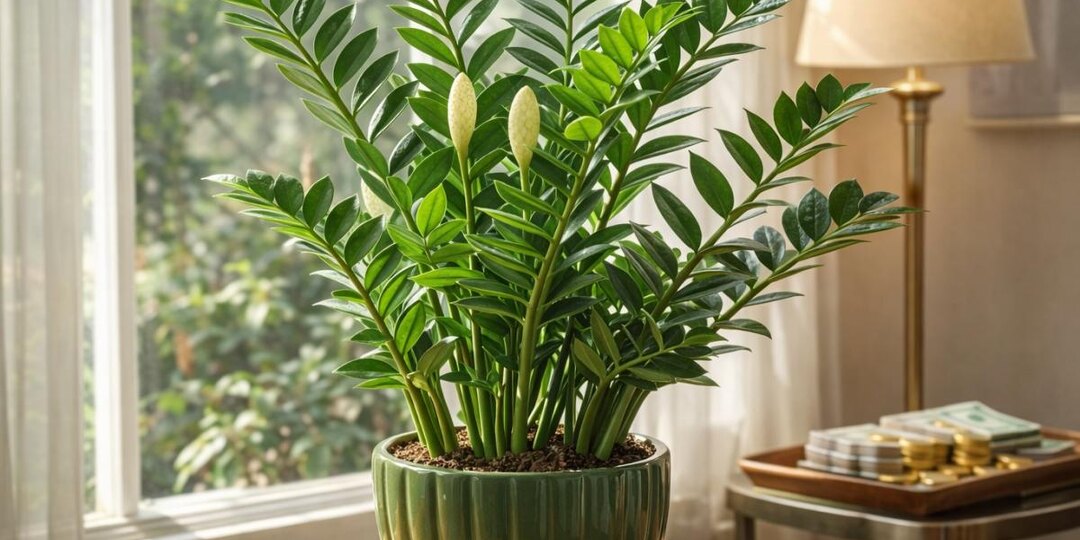 Замиокулькас лучше растёт в горшке на 2 см шире корней