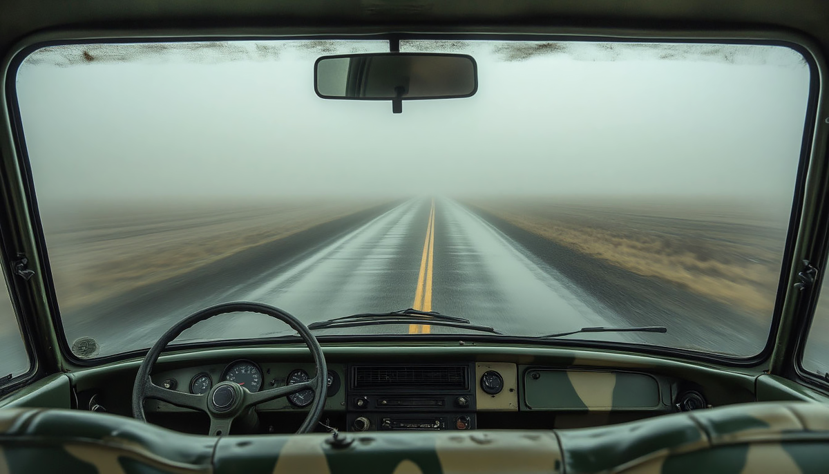 Из-за тумана пришлось остановиться и переждать непогоду.