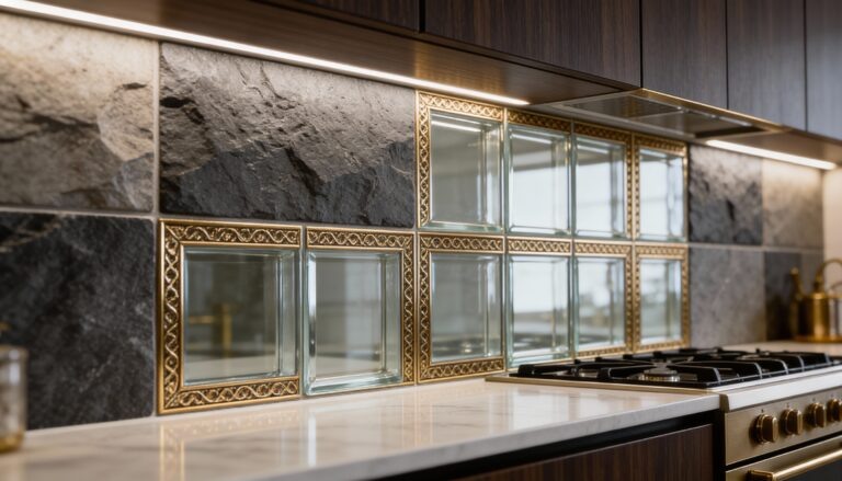    Фартук для кухни: плитка или стеклопанель Александр