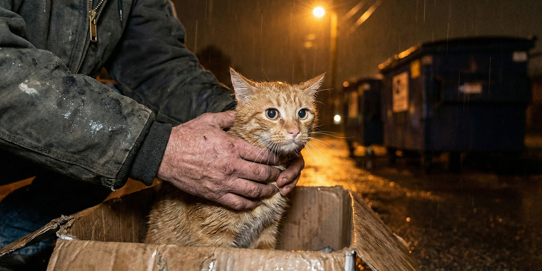 «В новую квартиру с животными нельзя, там ремонт». Коробку с 15-летним котом оставили у мусорки