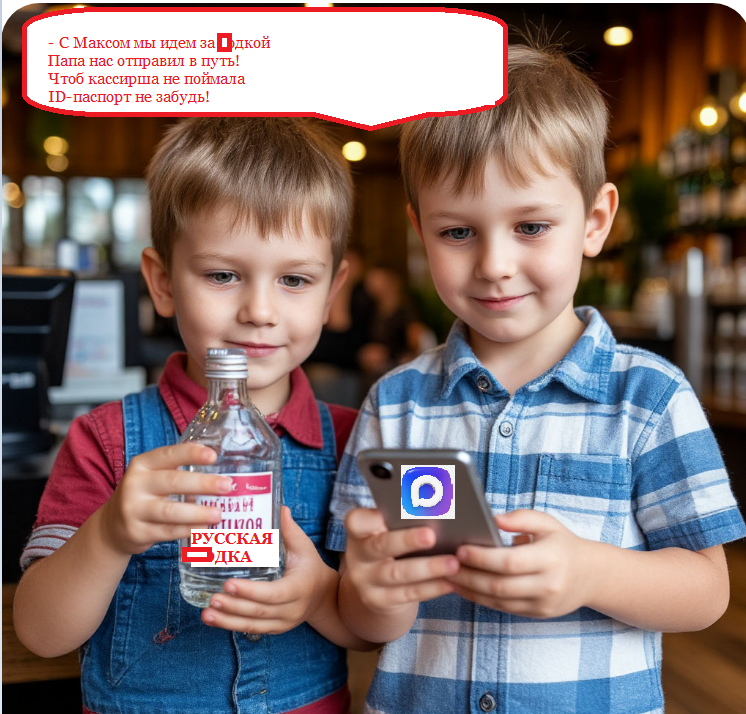 Коллаж создан автором совместно с нейросетью. Слово "водка" скрыто, чтобы избежать пропагады потребления алкоголя в соответствии с законодательством! Водка на картинке безалкогольная!!! Так же как и пиво в рекламе по ТВ!!!