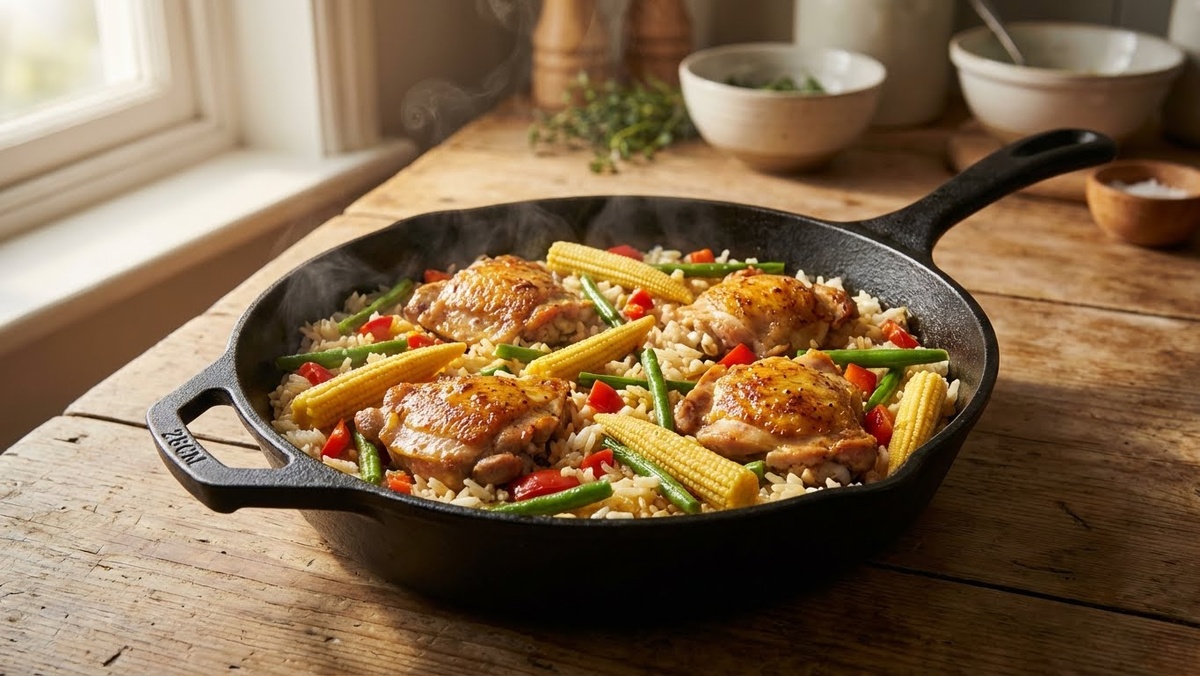 *Пример готового блюда: Курица Карибский микс