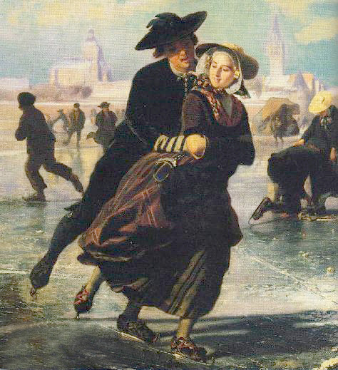 Адольф Александр Дилленс "Влюбленные на коньках"
