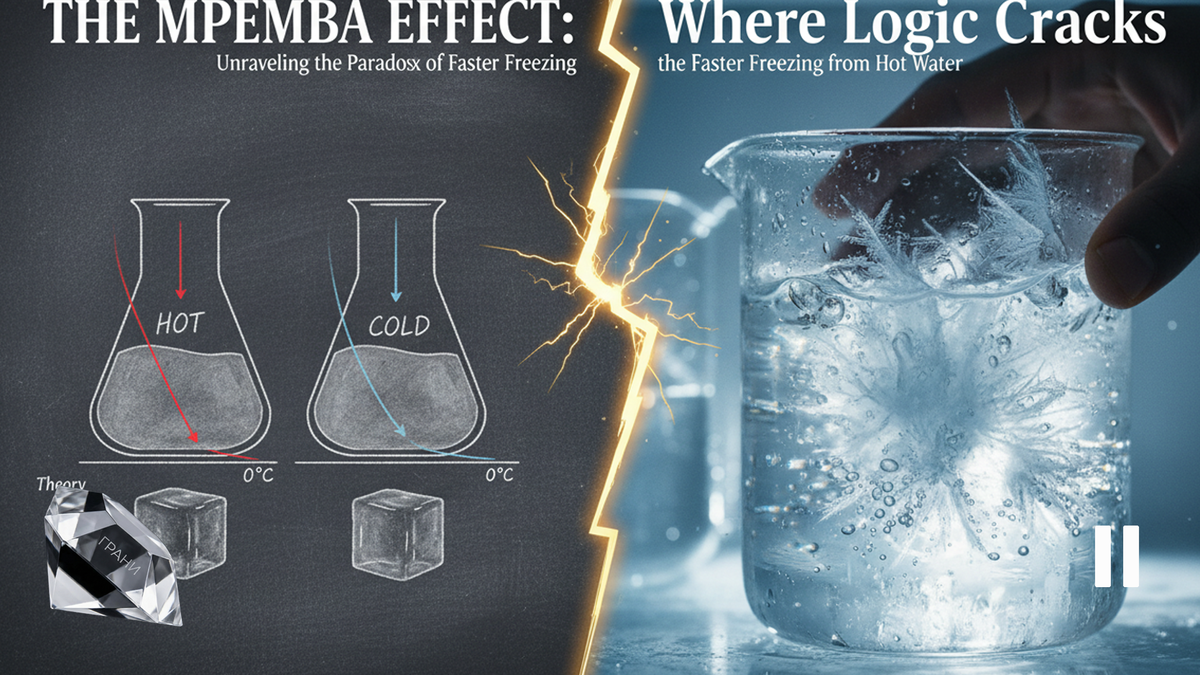 Логика проста: холодная вода уже ближе к нулю, значит, ей меньше остывать