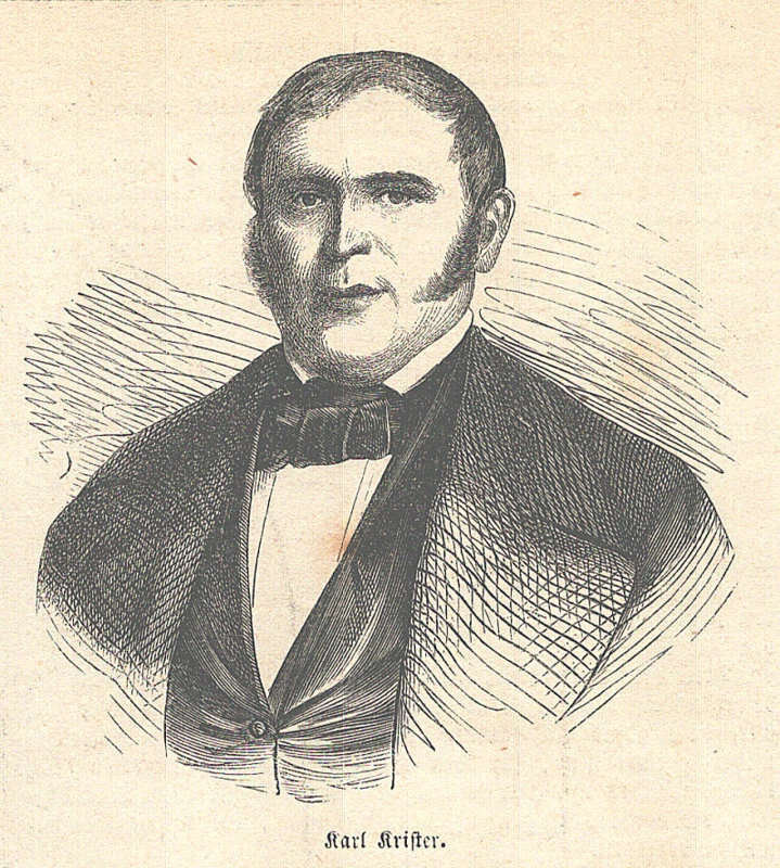 Karl Krister, гравюра на дереве, 1857 год