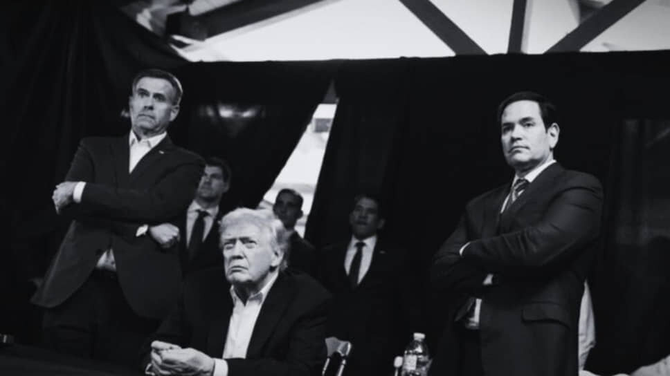 Пост с надписью на русском языке «Не играйте в игры с президентом Трампом».📷Фото: @USApoRusski