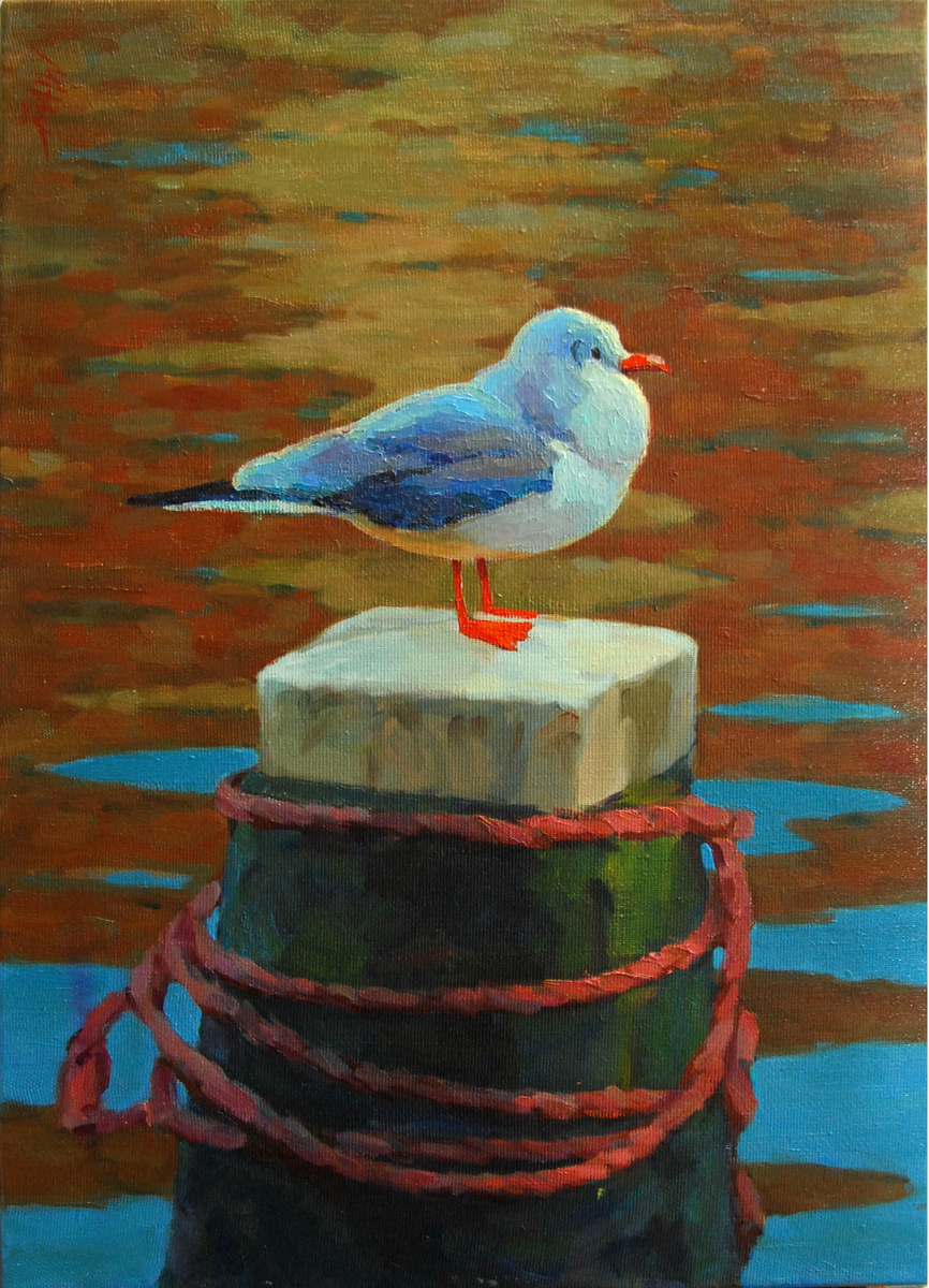 Из серии “One in Amsterdam”. Холст, масло. 85×60 см.