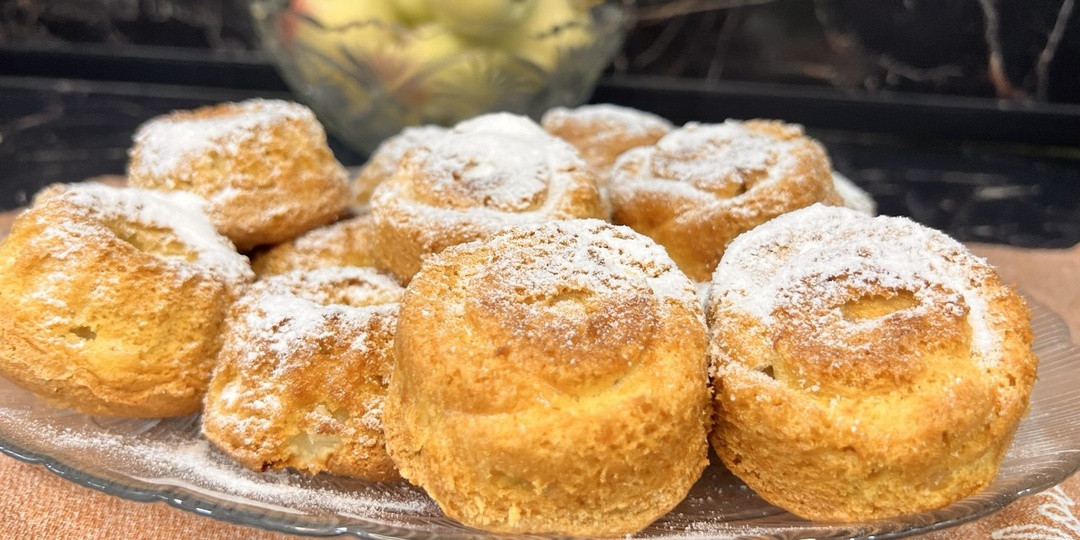 Кексы с яблоками, пошаговый рецепт