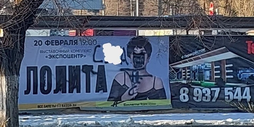 Волгоградский «привет» Лолите: изуродованный баннер оказался символом протеста