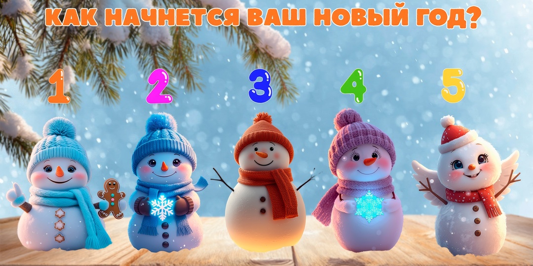 Как начнется ваш НОВЫЙ ГОД? Выберите веселого снеговика!