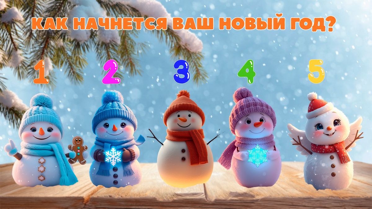 Как начнется ваш НОВЫЙ ГОД? Выберите веселого снеговика! Дмитрий Петров📷
