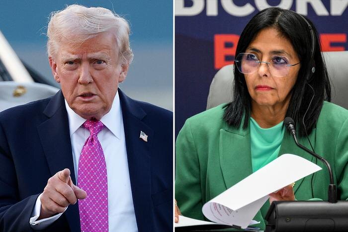 Дональд Трамп и Делси Родригес. Обложка © Gettyimages / Kevin Dietsch, © ТАСС / Александр Кряжев/POOL