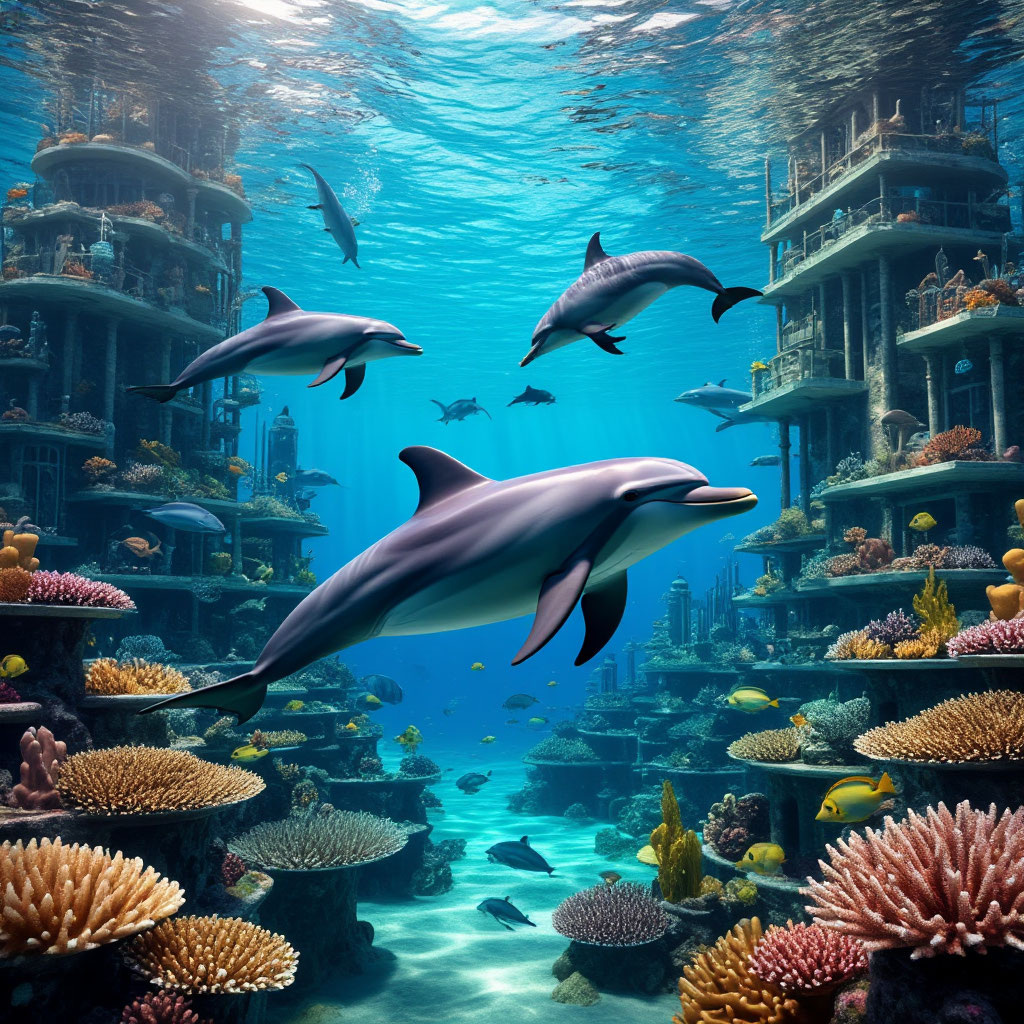 На запрос дельфины и подводный город.