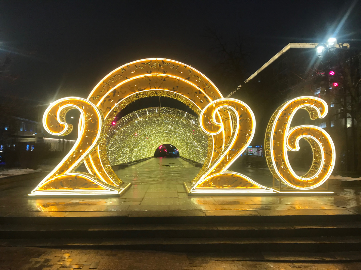 Новогодние инсталляции в сквере на Никитском бульваре. Фото автора 