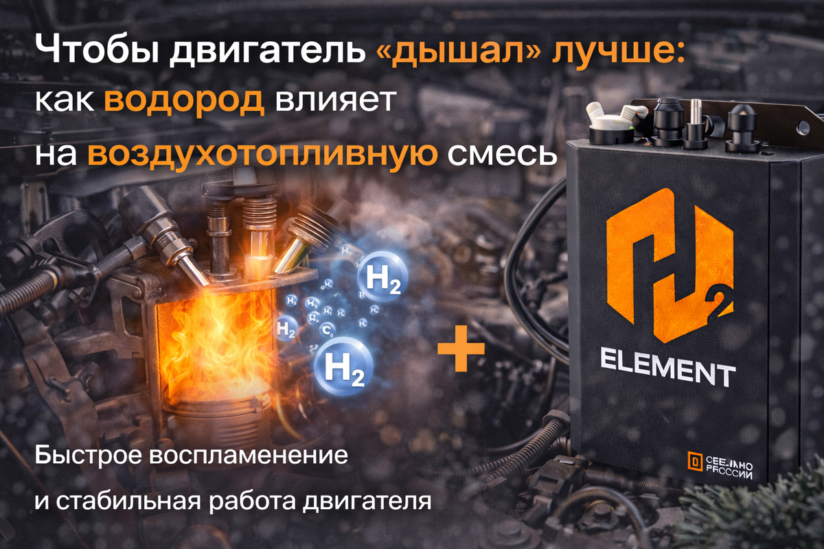 Чтобы двигатель «дышал» лучше: как водород влияет на воздухотопливную смесь
